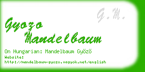 gyozo mandelbaum business card